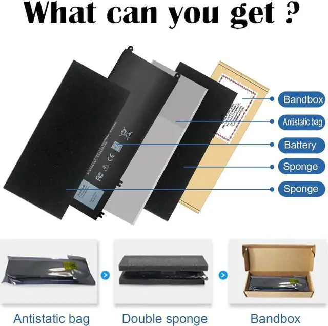 Alt view image 5 of 6 - Laptop 33YDH Battery for Dell Inspiron 17 7000 7778 7779 7786 7773 15 7577 7573 G3 15 3579 G3 17 3779 G5 5587 G7 7588 Latitude 13 3380 14 3490 15 3590 3580 PVHT1 P30E P30E001 81PF3 081PF3 451-BCDM