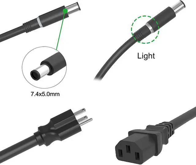 Alt view image 4 of 7 - HotTopStar 19.5V 12.3A 240W AC Adapter Charger Compatible for Dell Precision 7730 7520 7720, Dell Alienware 15 R4 R3 R2 R1, M17X R2 M17X R3 M4700 M6400, LA240PM180, 7XCR6, DA240PM180 Power Cord