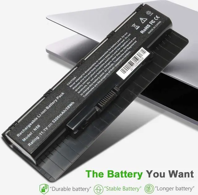 Alt view image 2 of 7 - New A31-N56 A32-N56 A33-N56 A32-N46 Battery for ASUS N46 N46V N46VM N46VZ N56 N56D N56V N56J N56JK N56JN N56JR N56VB N56VJ N56VM N56VZ N56DP N76V N76VJ N76VM N76VZ 10.8V 56WH