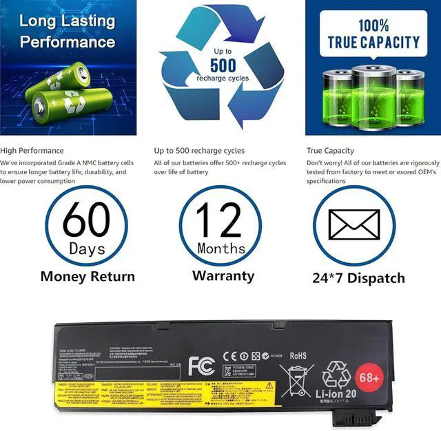 Alt view image 5 of 6 - 58WH 45N1128 X240 Battery Compatible with ThinkPad T440 T440s T450 T460 T460P T470P T550 T560 L450 L460 L470 P50S W550s X250 X260 X270 45N1125 45N1126 45N1127 45N1129