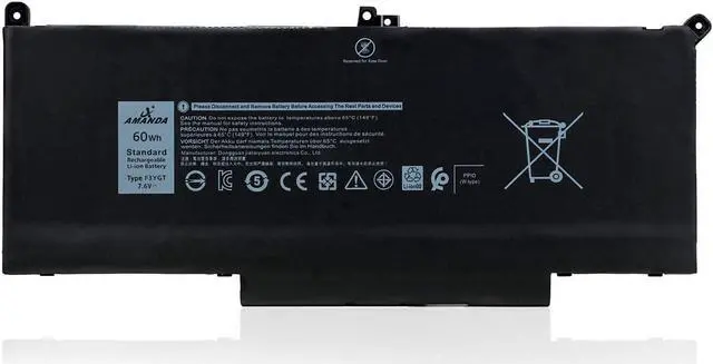 Main image of Amanda F3YGT Battery Replacement for Dell Latitude 12 7000 7280 7290/13 7000 7380 7390/14 7000 7480 7490 Series DM3WC 0DM3WC 2X39G 7.6V 60Wh 4-Cell
