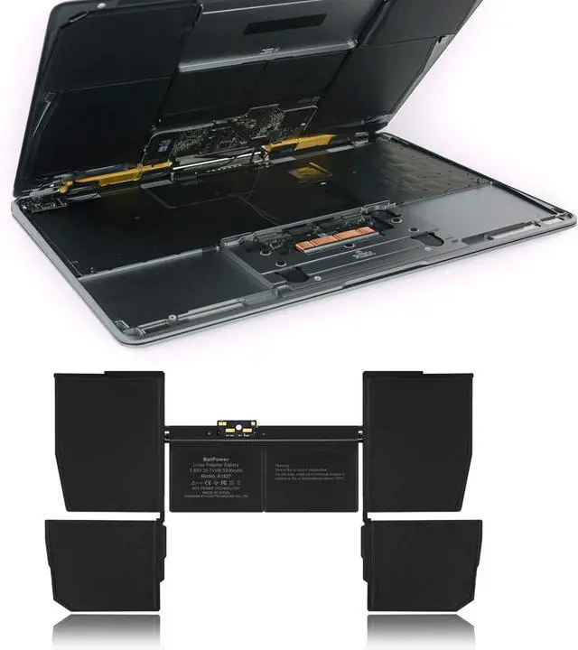 Alt view image 3 of 7 - BatPower A1527 A1705 Replacement Laptop Battery for Early 2015 Early 2016 Mid 2017 MacBook 12-inch Retina A1534 EMC 2746 EMC 2991 EMC 3099 Battery MacBook 12 A1534 Apple A1527 A1705 Battery 39.71Wh