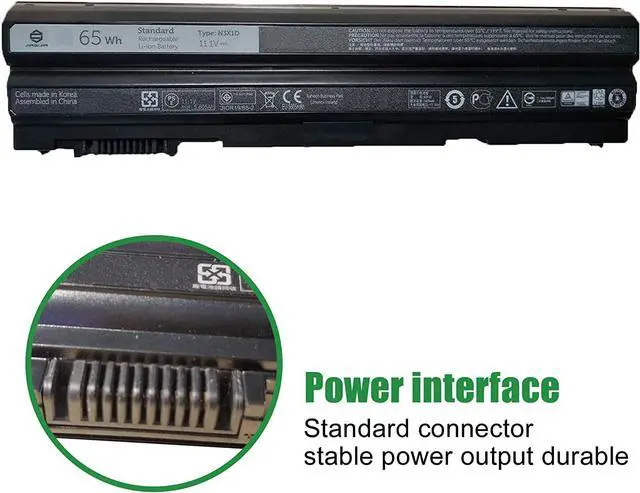 Alt view image 3 of 6 - JIAZIJIA N3X1D Battery Replacement for Dell Latitude E6540 E5420 E5430 E5520 E5530 E6420 E6430 E6440 E6520 E6530 Series