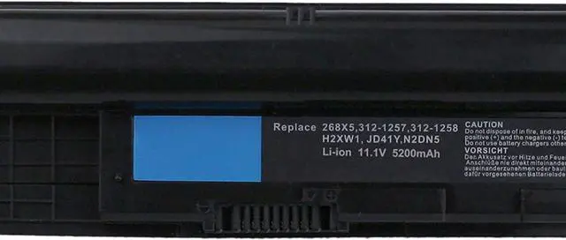 Alt view image 5 of 7 - Bay Valley Parts 6-Cells 11.1V 5200mAh New Replacement Laptop Battery for DELL: 268X5 312-1257 312-1258 H2XW1 JD41Y N2DN5 H7XW1 Inspiron N311z Inspiron N411z Latitude 3330 Vostro V131 Vostro V131D