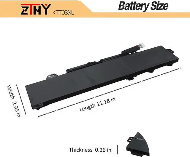 Alt view image 7 of 7 - ZTHY TT03XL 933322-855 932824-421 Laptop Battery Replacement for HP EliteBook 755 G5 /850 G5 /850 G6, ZBook 15U G5 /15U G6 Series 932824-1C1 932824-2C1 HSTNN-LB8H HSTNN-DB8K 11.55V 56Wh 4850mAh