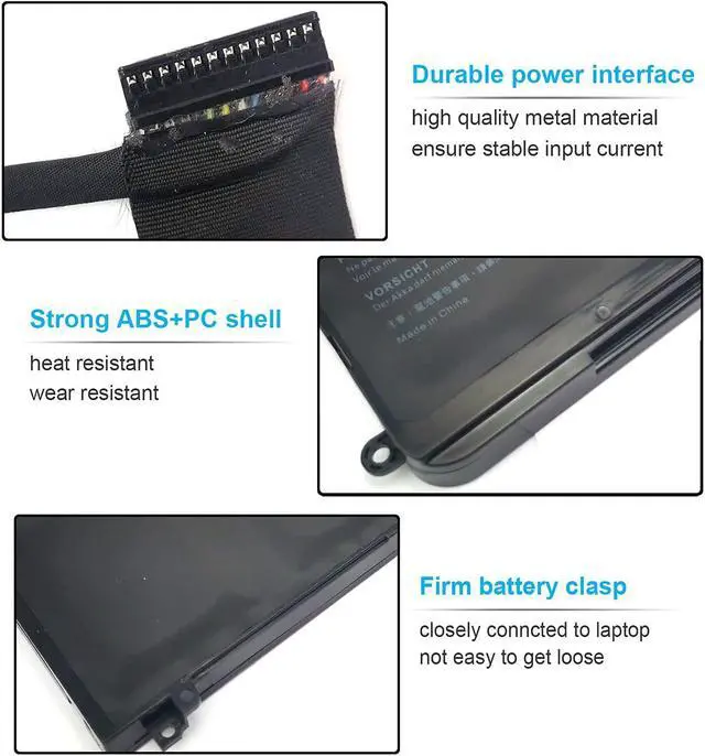 Alt view image 4 of 6 - Emanjor Type 9NJM1 44T2R MG2YH Laptop Battery Replacement for Dell Alienware 17 R4 R5 15 R3 R4 P31E P69F P31E001 P31E002 P69F001 P69F002 HF25D 01D82 546FF 0546FF HF250 0HF250 0MG2YH 99Wh 11.4V 6 Cell