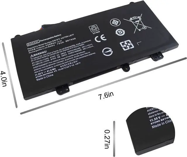 Alt view image 3 of 6 - 849048-421 SG03XL SG03061XL Battery for HP Envy M7 17t-u100 CTO Series M7-u109dx M7-u009dx 17-u273cl 17-u275cl 17-u292cl 17-u163cl 849315-856 w2k88ua#aba w2k86ua w2k89ua w2k91ua w2k87ua v9e98av