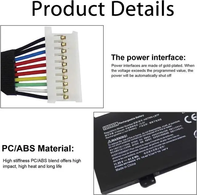 Alt view image 4 of 6 - 849048-421 SG03XL SG03061XL Battery for HP Envy M7 17t-u100 CTO Series M7-u109dx M7-u009dx 17-u273cl 17-u275cl 17-u292cl 17-u163cl 849315-856 w2k88ua#aba w2k86ua w2k89ua w2k91ua w2k87ua v9e98av