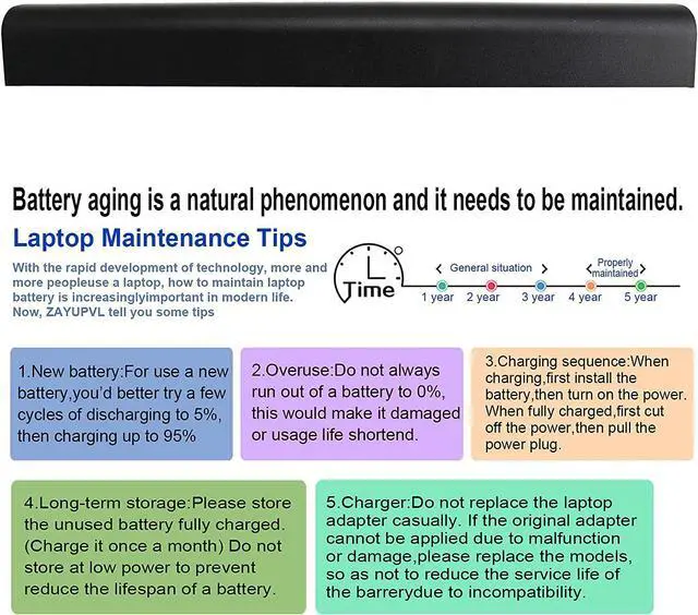 Alt view image 5 of 7 - VI04 Notebook Battery for HP Spare 756743-001 756478-851 756744-001 756478-421 756478-422 VI04041 VI04XL VI04041-CL HSTNN-LB6I HSTNN-C82C ProBook 450 G2 Pavilion 15-P226NR 15-P213CL Envy M7-K111DX
