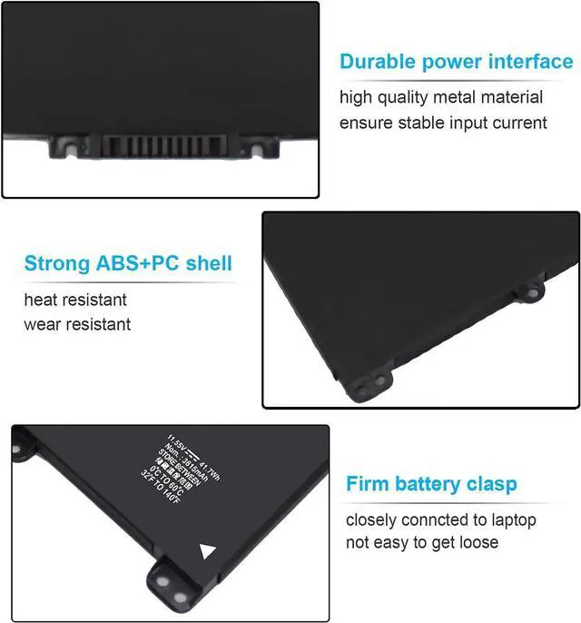 Alt view image 3 of 6 - HT03XL L11119-855 Battery for HP Pavilion 15-CS 15-DA 15-DB 15-DW 17-BY 17-CA 14-CE 14-CF 14-DF 15-CS0073CL 15-CS0053CL 15-DA0014DX 15-DA0XXX L11421-2C2 L11421-422 HT03041XL HSTNN-UB7J HSTNN-DB8R