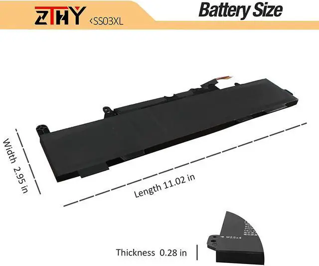 Alt view image 7 of 7 - ZTHY SS03XL Laptop Battery Replacement for HP EliteBook 730 735 740 745 830 836 840 846 G5 EliteBook 735 745 830 840 G6 ZBOOK 14U G5 G6 Series SS03050XL 933321-855 933321-852 933321-852 11.55V 50Wh