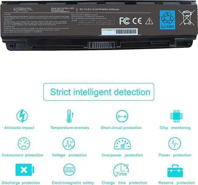 Alt view image 5 of 7 - PA5109U-1BRS PABAS272 Battery for Toshiba Satellite S75-B C75 C75D-B C75D-C C55 C75D-B7100 C75D-B7304 C75D-A7223 L75-B7150 L75D-A7284 S75-A7334 C55D-A5381 C55-A5135 C55-A5172 PA5110U-1BRS PA5108U-1BRS