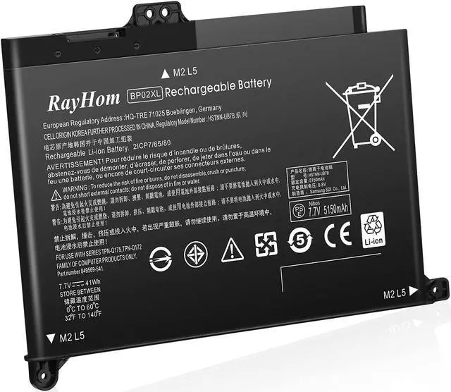 Alt view image 7 of 7 - RayHom Replacement BP02XL Notebook Battery - for HP Pavilion Notebook PC 15 Series 15-AU000 15-AU010WM 15-AU018WM 15T-AW000 15Z-AW000