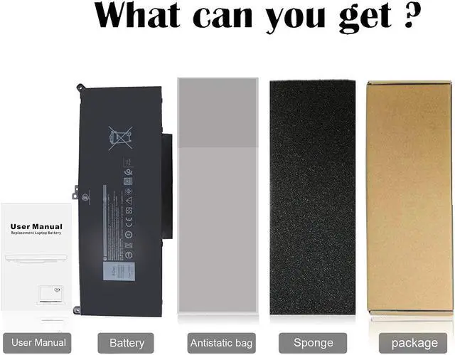 Alt view image 6 of 7 - F3YGT 7480 DM3WC Battery for Dell Latitude 7480 7390 7280 7290 7380 7490 E7280 E7480 E7490 12 7000 13 7000 14 7000 Series P73G P73G002 P29S002 ODM3WC DM6WC 2X39G KG7VF 451-BBYE 453-BBCF f3ygt 60WH