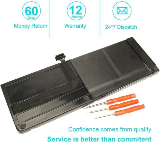 Alt view image 3 of 7 - A1321 A1286 Laptop Battery for MacBook Pro 15 Inch Mid 2009 Mid 2010, Replacement for MacBook Pro Battery A1321 A1286 MC371LL/A MC372LL/A MB985 MB986 MC118 77.5WH