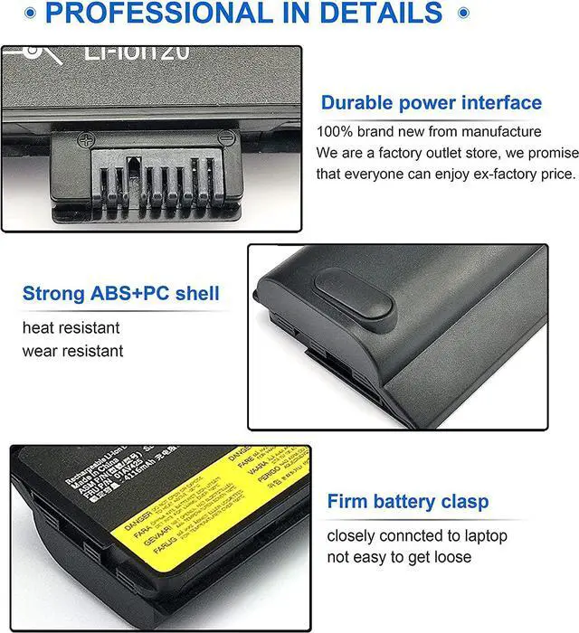 Alt view image 6 of 7 - 61+ 61 01AV423 T470 T480 P52S Battery for Lenovo ThinkPad P51S 01AV490 T570 T580 A475 A485 TP25 4X50M08810 01AV422 01AV424 01AV452 SB10K97579 SB10K97580 01AV425 4X50M08812 01AV427 6-Cell 61++
