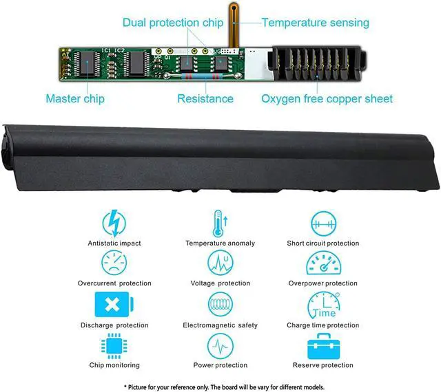 Alt view image 4 of 7 - LNOCCIY M5Y1K Laptop Battery for Dell Inspiron 3451 3452 3458 3551 3558 5451 5458 5551 5555 5558 5755 5758 Vostro 3458 3558 Fits P/N: GXVJ3 HD4J0 K185W WKRJ2 VN3N0 453-BBBR-4 Cells 14.8V 2600mAh/40Wh