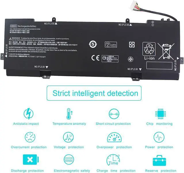 Alt view image 5 of 7 - KB06XL 902499-855 902499-856 Laptop Battery for HP Spectre X360 Convertible 15 15-BL0XX 15-BL1XX 15-BL002XX 15T-BL000 15T-BL100 15-Bl012DX 15-BL112DX 15-BL062NR 15-BL075NR Z6K96EA HSTNN-DB7R TPN-Q179