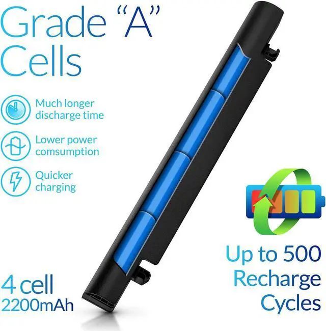 Alt view image 2 of 7 - NinjaBatt Battery for Asus A41-X550A A41-X550 R510C X550C X550L X550J R510L X550CA X552E X550V K550L F550V X550A P550C X550EA X550D R510 X550VX F550C - High Performance [4 Cells/2200mAh/33Wh]