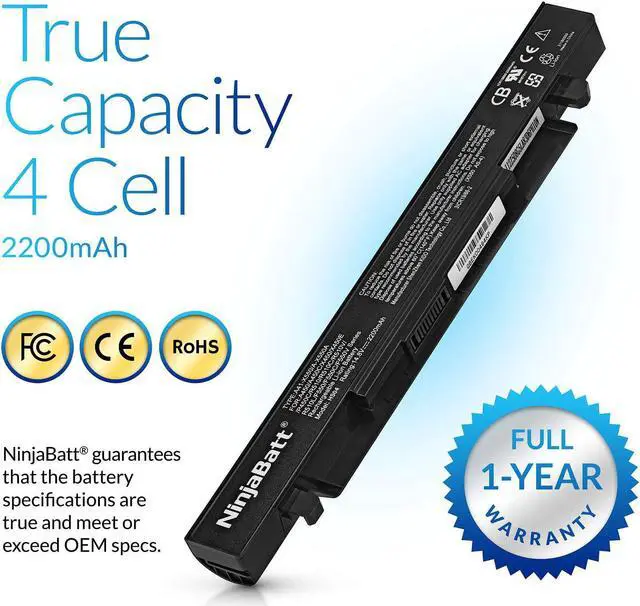 Alt view image 3 of 7 - NinjaBatt Battery for Asus A41-X550A A41-X550 R510C X550C X550L X550J R510L X550CA X552E X550V K550L F550V X550A P550C X550EA X550D R510 X550VX F550C - High Performance [4 Cells/2200mAh/33Wh]