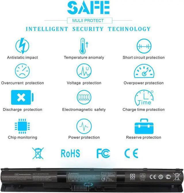 Alt view image 6 of 6 - KI04 K104 800049-001 Battery for HP Pavilion 15-ab 15-an 17-g 14-ab 14T-ab 800050-001 800010-421 800009-421 825596-001 HSTNN-LB6S HSTNN-DB6T HSTNN-LB6R TPN-Q158 TPN-Q159 TPN-Q160 TPN-Q161 TPN-Q162