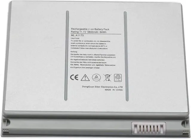 Alt view image 2 of 7 - A1175 A1260 Laptop Battery for MacBook Pro 15 inch A1150 A1211 A1226 Compatible MA348G / A MA466LLA MA348J / A MB134XA MA463 MA464