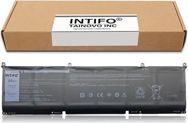 Alt view image 2 of 7 - 86Wh 69KF2 Laptop Battery Compatible with Dell XPS 15 9500 Precision 5550 Alienware M15 R3 R4 M17 R3 R4 Series Notebook 8FCTC P8P1P DVG8M 70N2F M59JH [11.4V 86Wh 6-Cell]