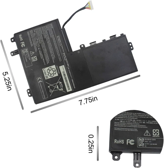 Alt view image 3 of 7 - DMKAOLLK 50WH PA5157U-1BRS Laptop Battery for Toshiba Satelite E55-A5114 E45T-A E45t-B4204 E45t-A4300 E45t-a4200 E45t-a4100 E55t-A E55t-a5320 U940