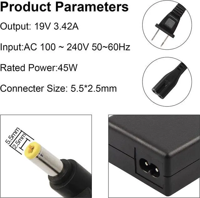 Alt view image 6 of 7 - 65W AC Adapter Laptop Charger for Asus X401 X401A X401U X501 X501A X502CA X550 X550C X550CA X550L X550LA X550LB X550LNV X550ZA X551 X551C X551CA X551M X551MA X551MAV X751MA (1 Item)
