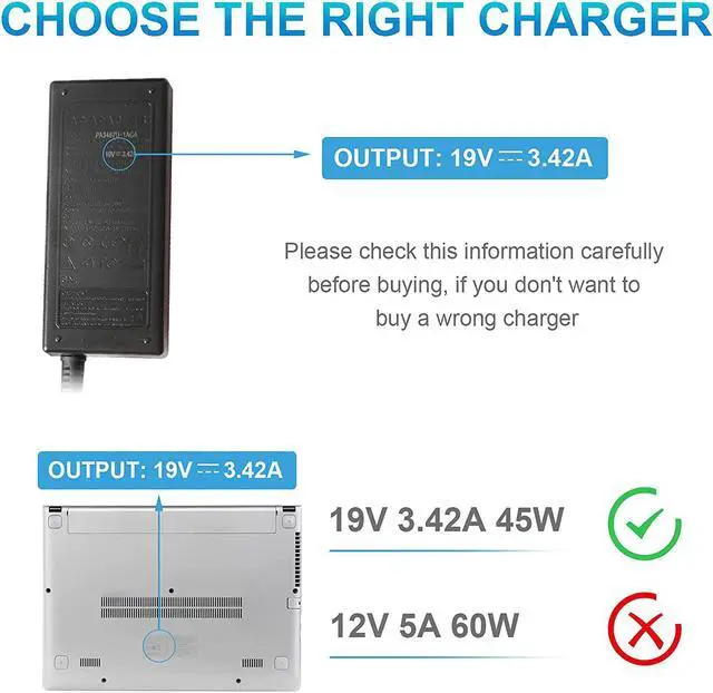 Alt view image 4 of 7 - 65W AC Adapter Laptop Charger for Asus X401 X401A X401U X501 X501A X502CA X550 X550C X550CA X550L X550LA X550LB X550LNV X550ZA X551 X551C X551CA X551M X551MA X551MAV X751MA (1 Item)