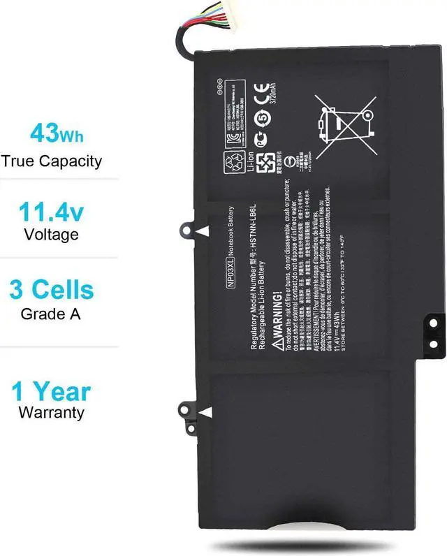 Alt view image 5 of 7 - NP03XL 761230-005 Battery for HP Envy X360 15-u010dx 15-u011dx 15-u110dx 15-u111dx 15-u473cl 15-u483cl 15-u363cl Pavilion X360 13-a010dx 13-a012dx 13-a110dx 13-a113cl 13-a013cl 760944-421 HSTNN-LB6L