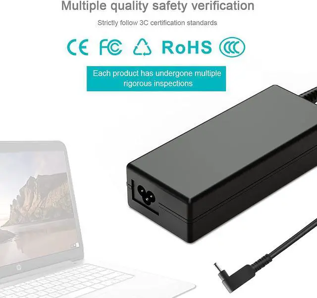 Alt view image 3 of 7 - Pa-1450-26 Acer Charger, Adp-45fe f Acer Charger Compatible with Acer Aspire a515-54 Charger for Acer a115-31-c0yl Charger and Acer Chromebook C720 Charger, Included AC Adapter and Power Cord