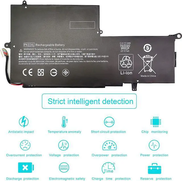 Alt view image 5 of 7 - PK03XL 789116-005 788237-2c3 Battery for HP Spectre X360 13-4002dx 13-4003dx 13-4005dx 13-4001dx 13-4100dx 13-4101dx 13-4102dx 13-4103dx 13-4110dx 13-4116dx 13-4193dx 13-4125nr 13t-4000 13-y023cl