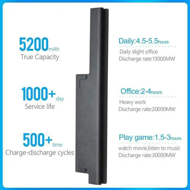 Alt view image 6 of 7 - Onadrive New VGP-BPS26 Replacement Laptop Battery for Sony VAIO VGP-BPL26 VGP-BPS26A Sony VAIO CA Series/EJ Series/EG Series/CB Series 11.1V 5200mAh