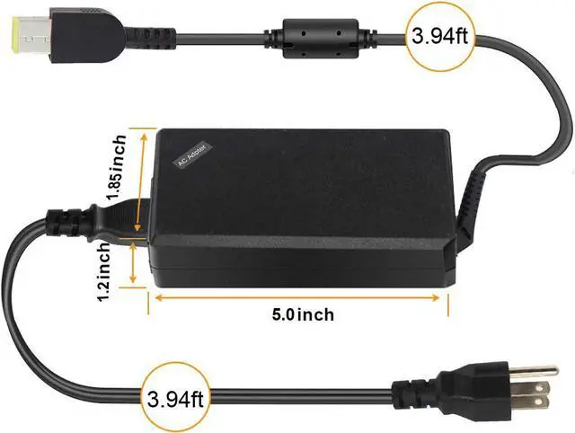 Alt view image 3 of 7 - 90W PA-1650-72 AC Adapter Charger for Lenovo Thinkpad Z50-70 Z50-75 Z41 Z70-80 G50-30 G50-45 X240 X260 X270 X380 Yoga 260 370 E450 E460 E470 E560 E570 B40 B50 G50 T460 T460s T450 T450s