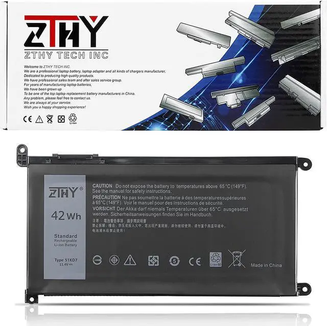 Main image of ZTHY 51KD7 Laptop Battery Replacement for Dell Chromebook 11 3100 3180 3189 5190 3181 2-in-1 Series P28T001 Y07HK FY8XM 0FY8XM 11.4V 42Wh 3-Cell 3500mAh