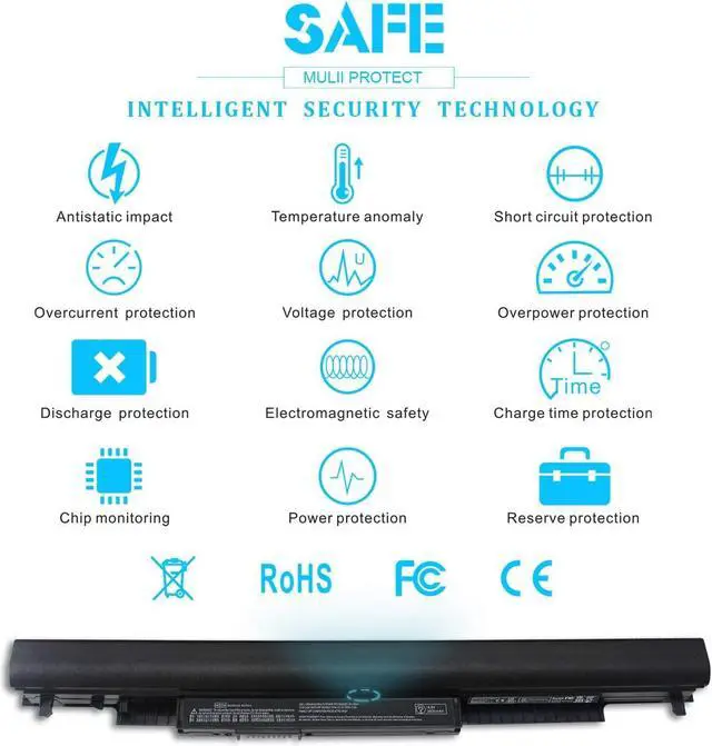 Alt view image 7 of 7 - HS04 HS03 807956-001 807957-001 HSTNN-LB6U HSTNN-LB6V Laptop Battery Compatible with HP 240 245 246 250 255 256 G4, Notebook 14 14g 15 15g Series, 807612-421 807611-131 HSO4 HSO3 14.8V 38Wh 2600mAh