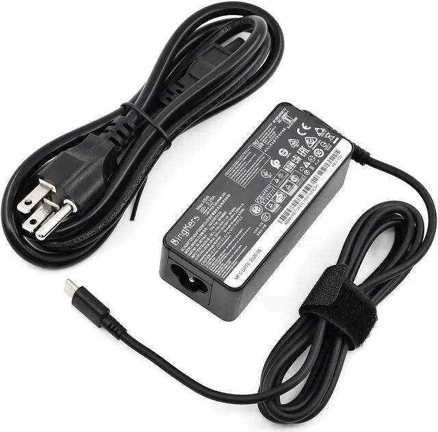 Alt view image 3 of 7 - 45W Type-C USB-C Laptop Charger Replacement for Lenovo 45w Yoga 910 C940 S940 730-13 Chromebook 100e 300e c330 500e C340 Charger ThinkPad E480 L590 T480 T580 T495 X1 Carbon 20XW 20XX Power Adapter