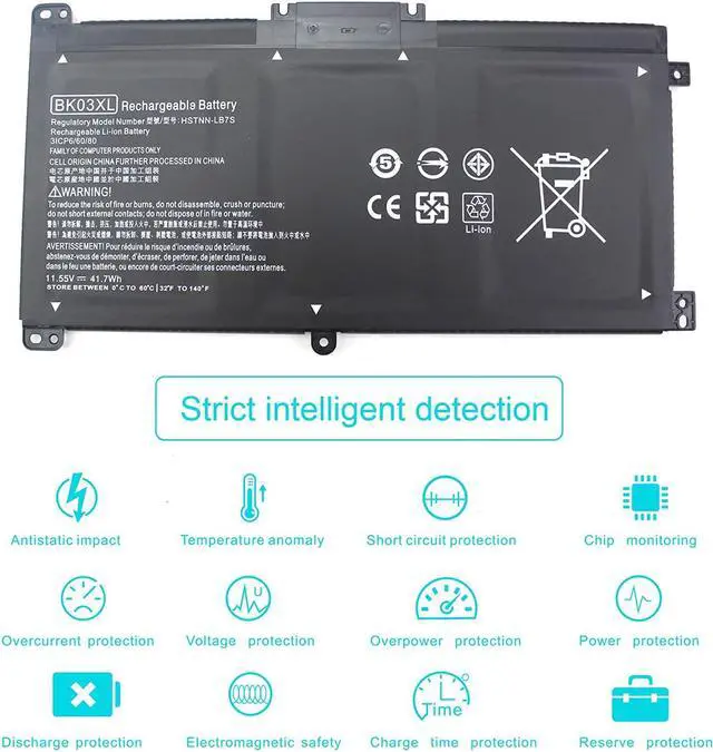 Alt view image 3 of 7 - BK03XL 916811-855 916812-855 Battery for HP Pavilion X360 convertible 14m-ba0xx 14-ba000 14m-ba013dx 14m-ba011dx 14m-ba1xx 14m-ba114dx 14-ba175nr 14-ba253cl 14-ba125cl 14-ba051cl 916366-421 HSTNN-LB7S
