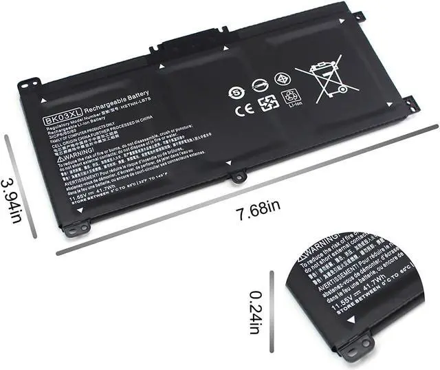 Alt view image 4 of 7 - BK03XL 916811-855 916812-855 Battery for HP Pavilion X360 convertible 14m-ba0xx 14-ba000 14m-ba013dx 14m-ba011dx 14m-ba1xx 14m-ba114dx 14-ba175nr 14-ba253cl 14-ba125cl 14-ba051cl 916366-421 HSTNN-LB7S