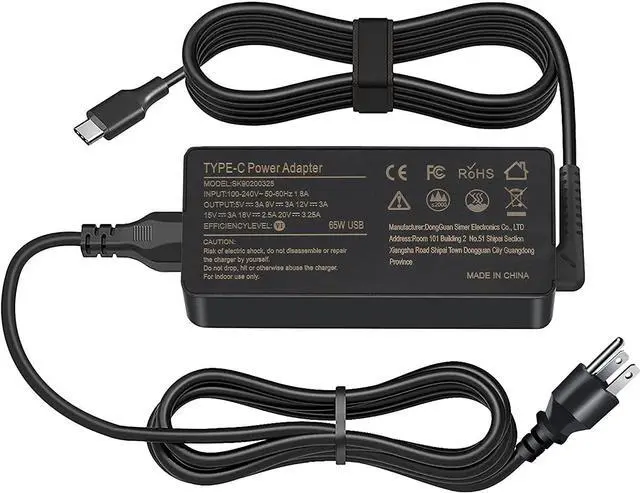 Main image of 65W 45W Type C Power Adapter Chromebook, USB C Charger Fit for Lenovo Chromebook C330 S330 300e 100e 500e Chromebook 2nd Gen MTK AST N23 Yoga Series Laptop AC Adapter Power Supply Cord