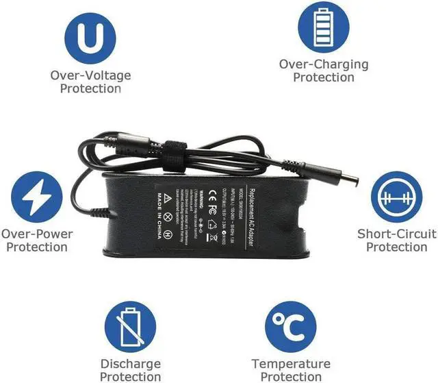 Alt view image 6 of 7 - 19.5V 3.34A 65W AC Adapter Laptop Charger Compatible with Dell Latitude E6430 E6540 E6440 E7440 E7450 E7250 E6530 E5440 E5430 E5530 E6230 E6330 E5470 LA65NM130 HA65NM130 PA-12 Power Supply Cord