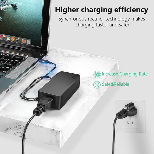Alt view image 2 of 7 - Fast 65W 45W USB-C Charger for LG Gram - Fit for LG 15" 16" 17" Gram Series Laptop 15Z90N 14Z90N 17Z90N 16Z90P 14Z90P 17Z90P Type C Adapter Power Supply Cord