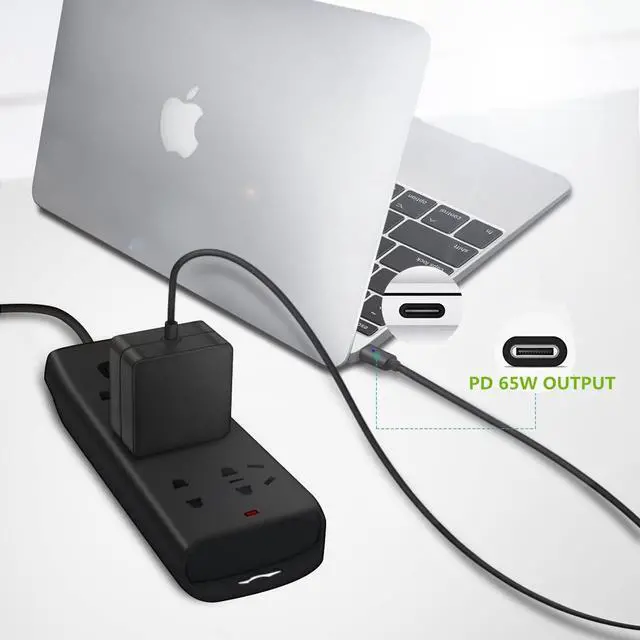 Alt view image 4 of 6 - 65W USB C AC Adapter Charger for with ThinkPad X1 Tablet T480 T480S T580 T580s T570 E580 E585 E480 L380 L480 L580 Yoga 370 730 730-13IKB X270 X280 X380 65W Type C Power Supply Adapterr Cord