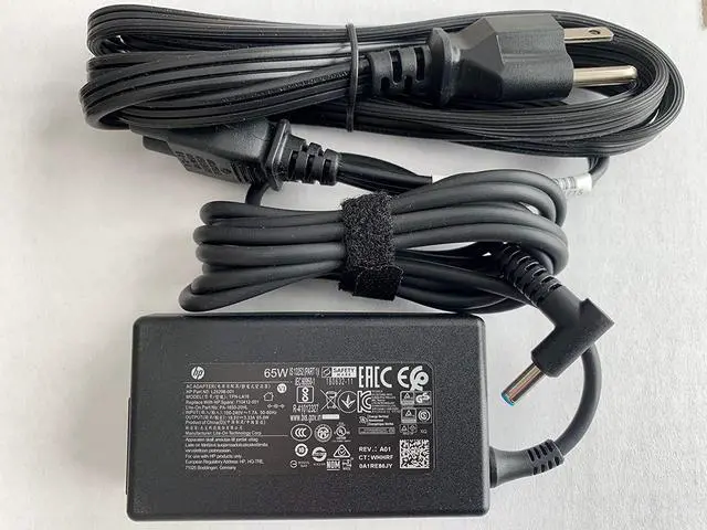 Alt view image 5 of 5 - Replacement HP 65W Blue tip AC Adapter for HP Elitebook 830 G5 / 840 G3 G4 G5 / 850 G3 G4 G5 / ProBook 450 G3 G5, Compatible with P/N: 710412-001, L25298-001, PA-1650-20HL, TPN-LA16.