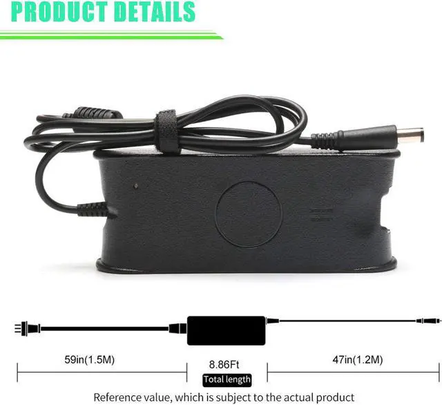 Alt view image 2 of 6 - 90W 65W Latitude Charger for Dell Latitude E6220 E6230 E6320 E6330 E6400 E6410 E6420 E6430 E6440 E6500 E6510 E6520 E6530 E6540 E7240 E7250 E7440 E7450 5480 5580 7280 7480 7390 7490 Laptop Power Cord