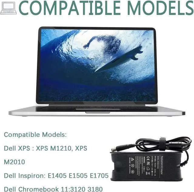 Alt view image 5 of 6 - 90W 65W Latitude Charger for Dell Latitude E6220 E6230 E6320 E6330 E6400 E6410 E6420 E6430 E6440 E6500 E6510 E6520 E6530 E6540 E7240 E7250 E7440 E7450 5480 5580 7280 7480 7390 7490 Laptop Power Cord