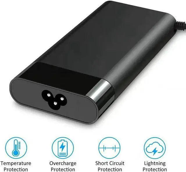 Alt view image 4 of 6 - Slim 150W 7.7A AC Charger for HP OMEN 15 17/Pavilion Gaming 15 17 Laptop/Zbook 15 G3 G4 G5 G6, TPN-CA11 TPN-DA09 L32661-001(can not Replace HP Omen 200w 230W Chargers)