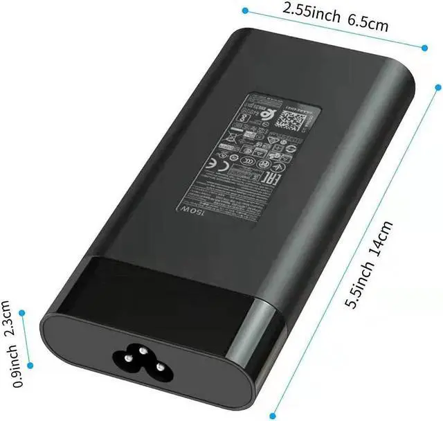 Alt view image 5 of 6 - Slim 150W 7.7A AC Charger for HP OMEN 15 17/Pavilion Gaming 15 17 Laptop/Zbook 15 G3 G4 G5 G6, TPN-CA11 TPN-DA09 L32661-001(can not Replace HP Omen 200w 230W Chargers)