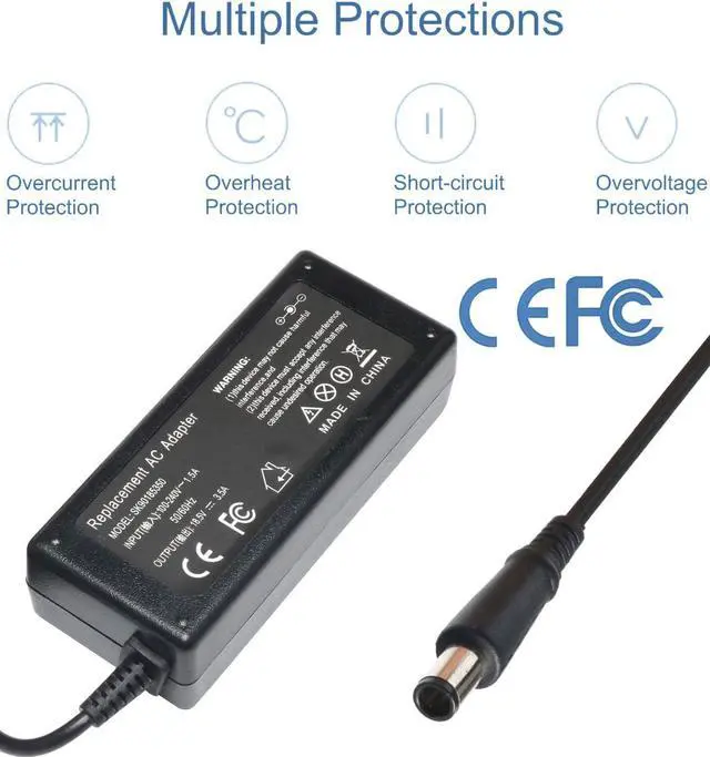 Alt view image 4 of 7 - 65W AC Power Laptop Charger for Hp Elitebook Folio 9470m 9480m,Pavilion DV4 DV5 DV6 DV7 G6 G7,EliteBook Revolve 810 G1 G2 / 820 G1 Supply Power Cord